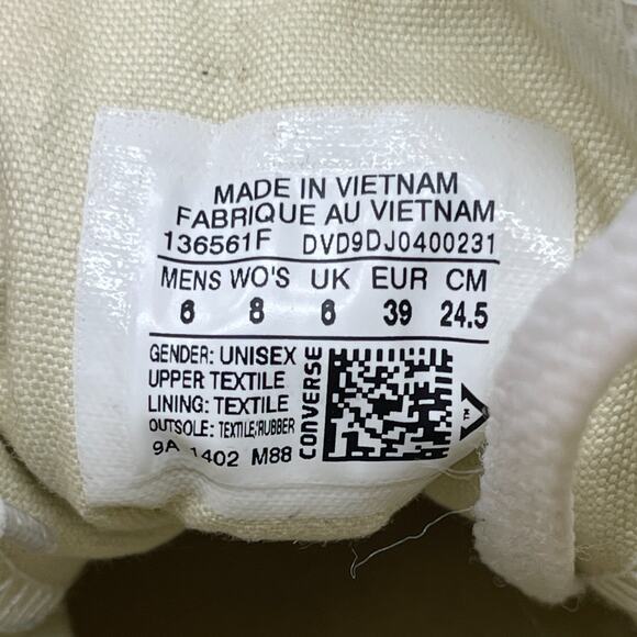 Converse Chuck Taylor All Star Shoes Womens 8 Mint Hi Top Canvus Skate Casual - Picture 8 of 8